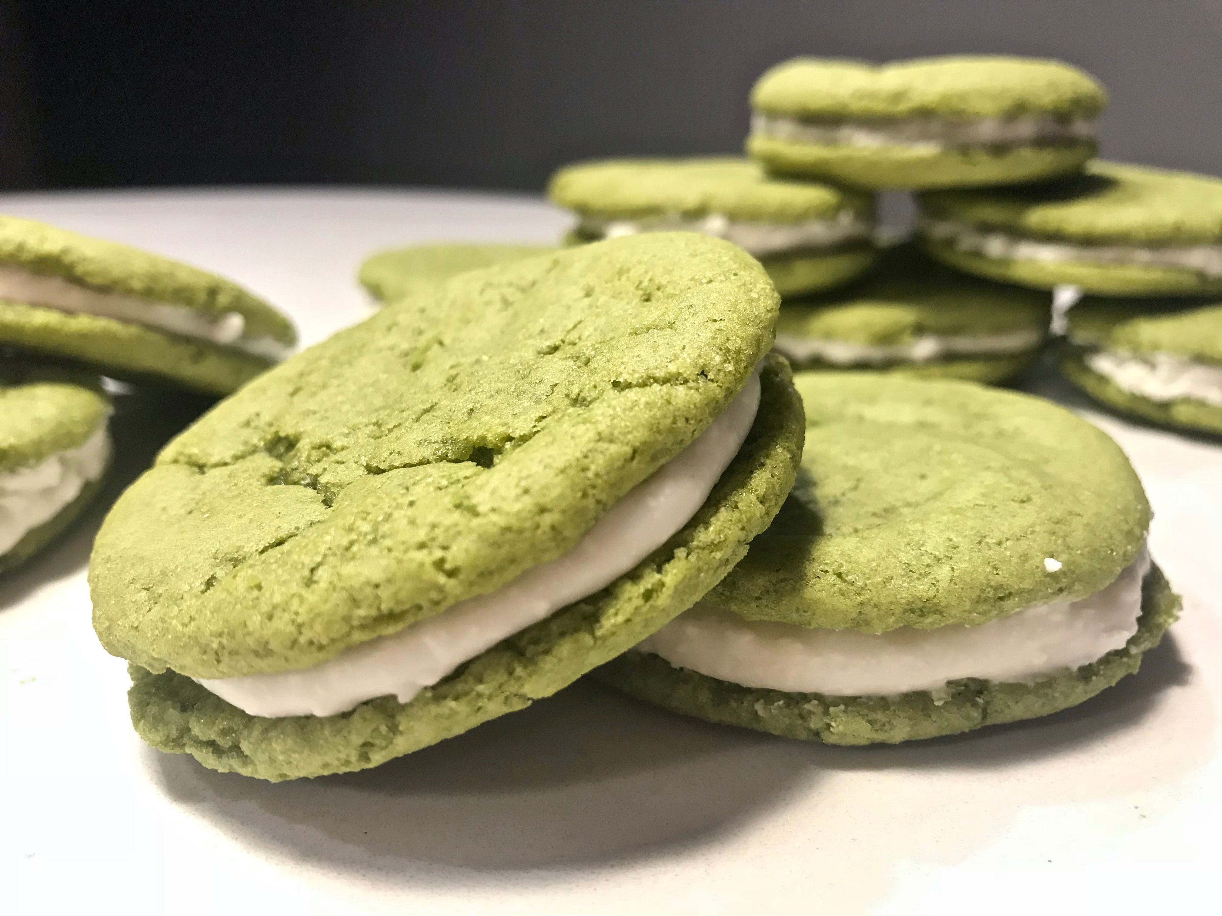Coconut Matcha Latte Cookie Sandwich Recipe