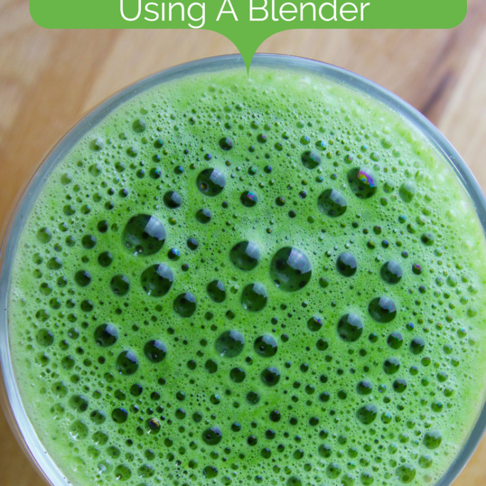 Matcha latte made in a blender