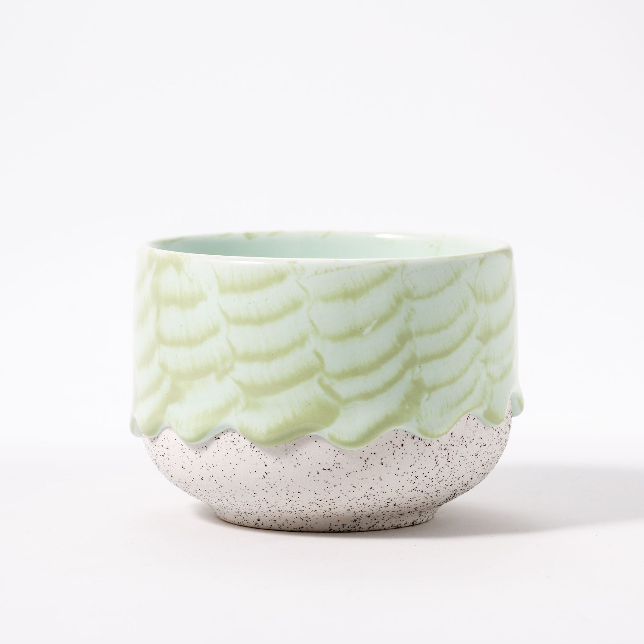 Matcha mint colored chawan drippy pots
