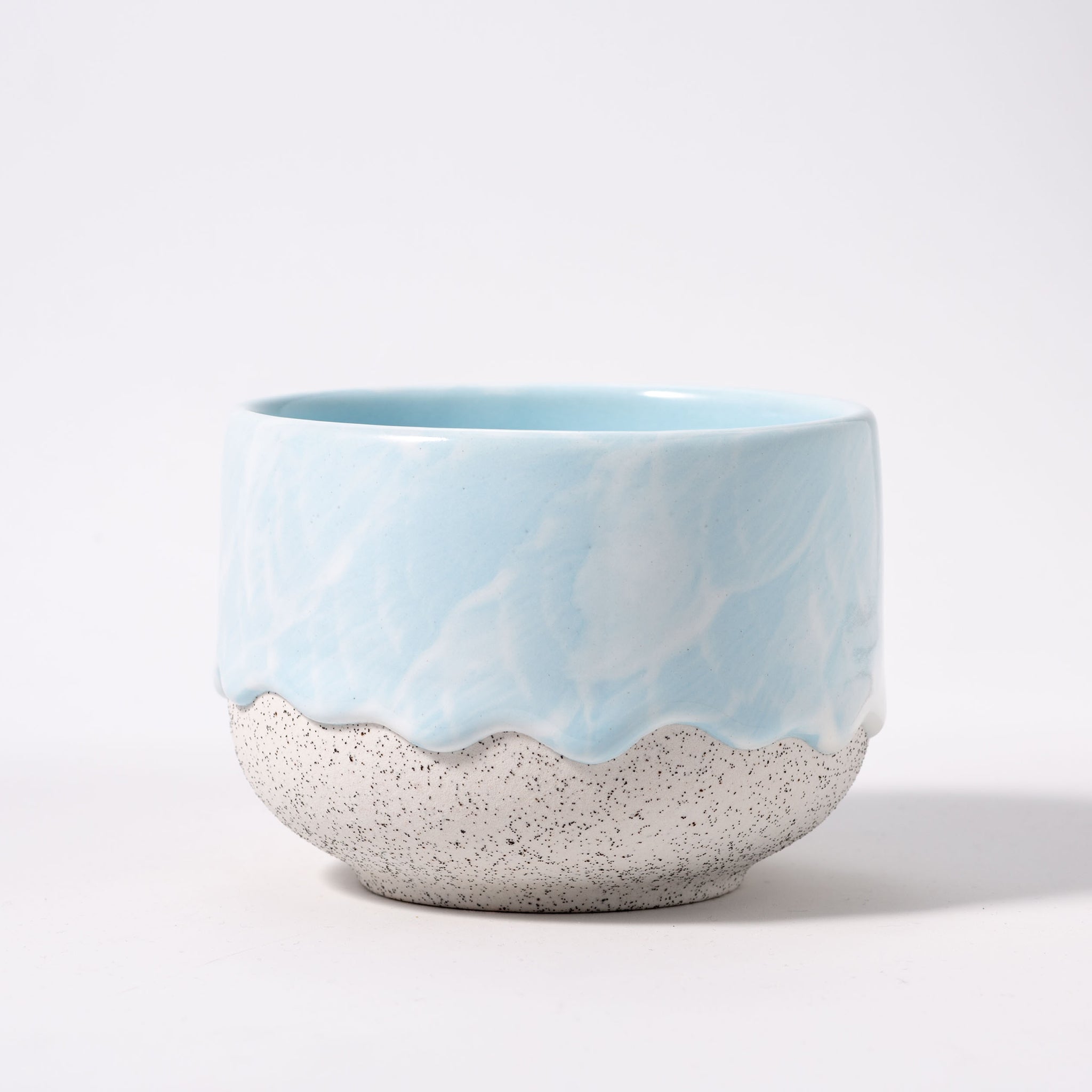 Breezy blue chawan drippy pots