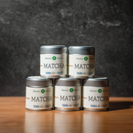 Five tins of Mizuba Matcha Yama Green Tea