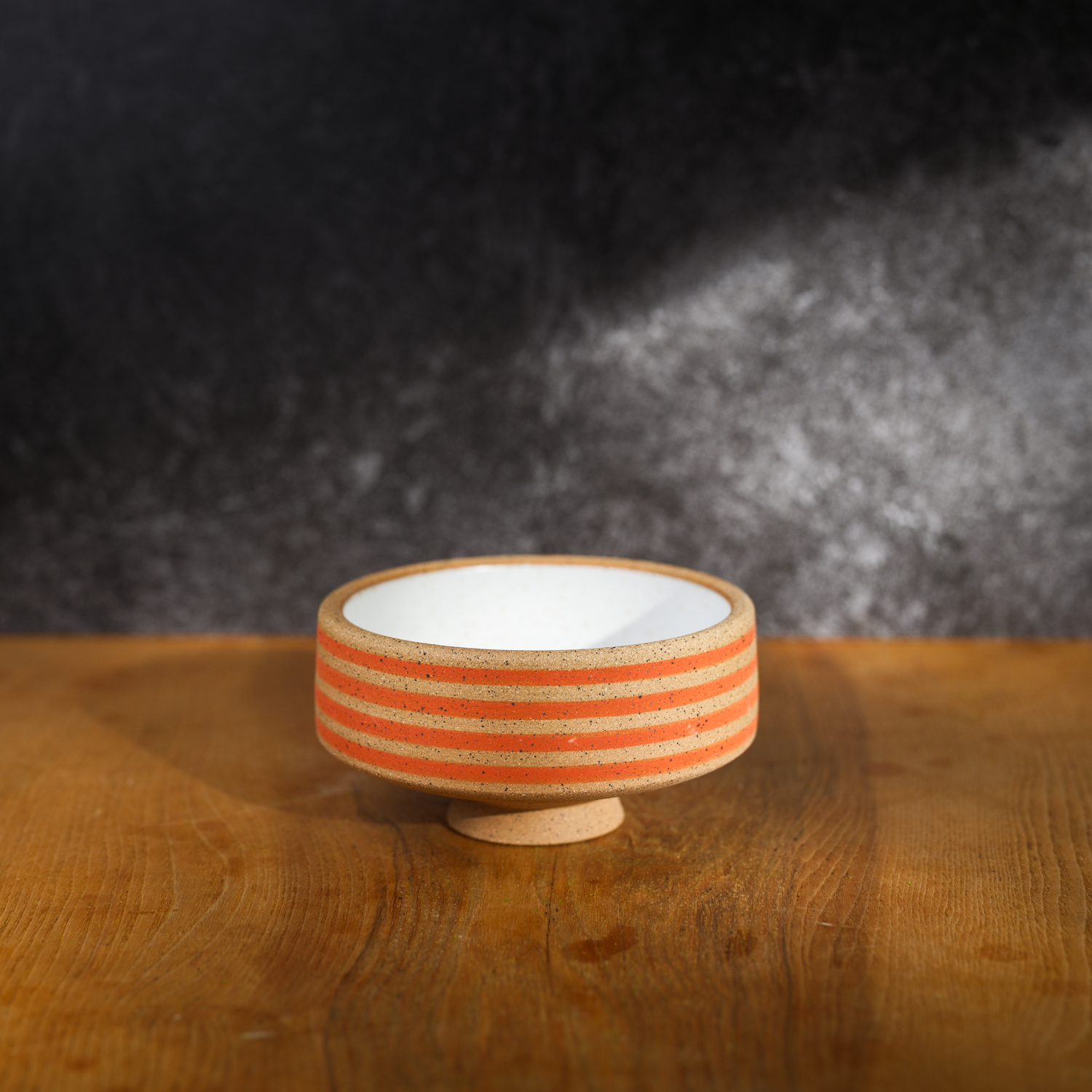 Chawan Matcha tea Bowl on brown table