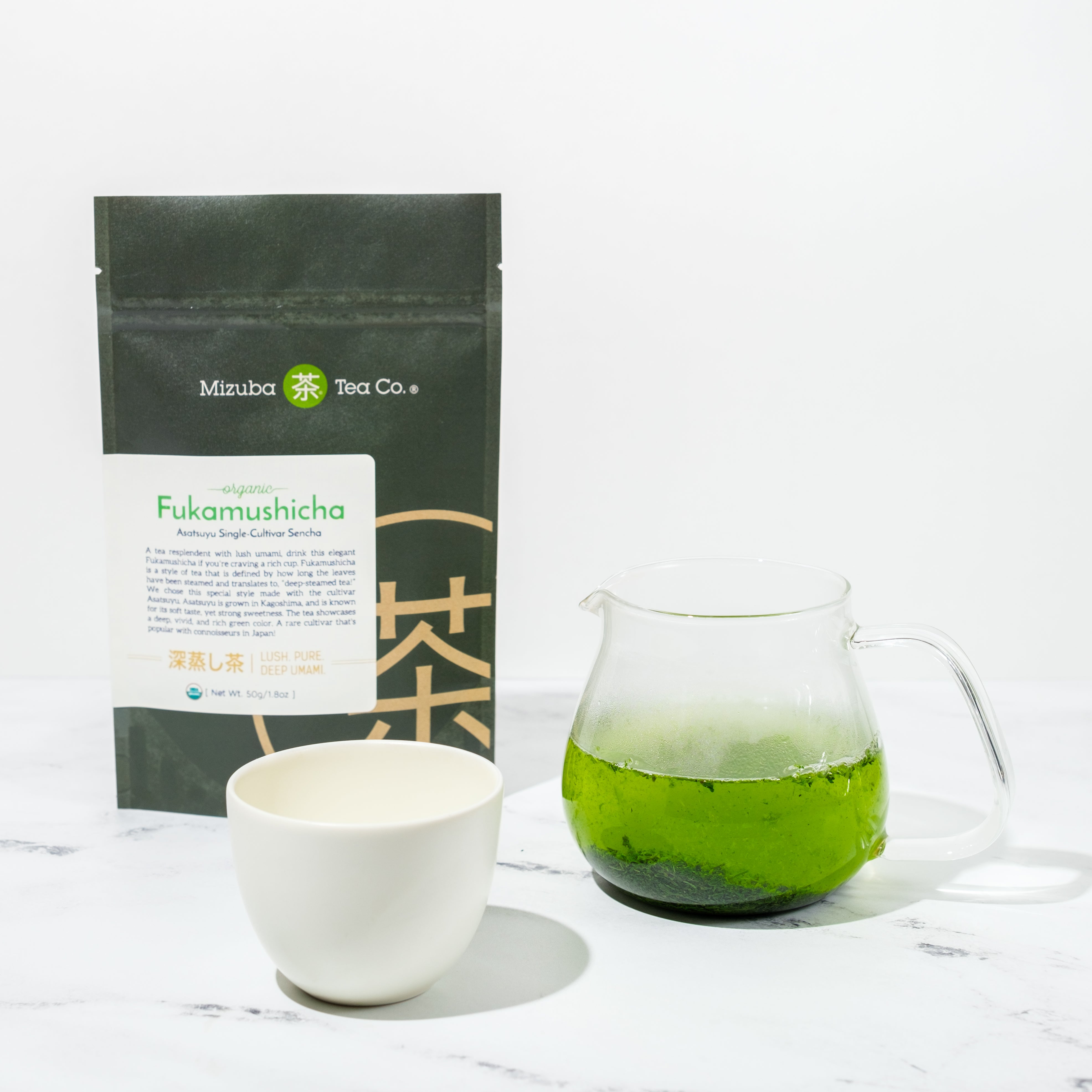 Organic Fukamushicha Asatsuyu  sencha Japanese tea by Mizuba Tea Co.