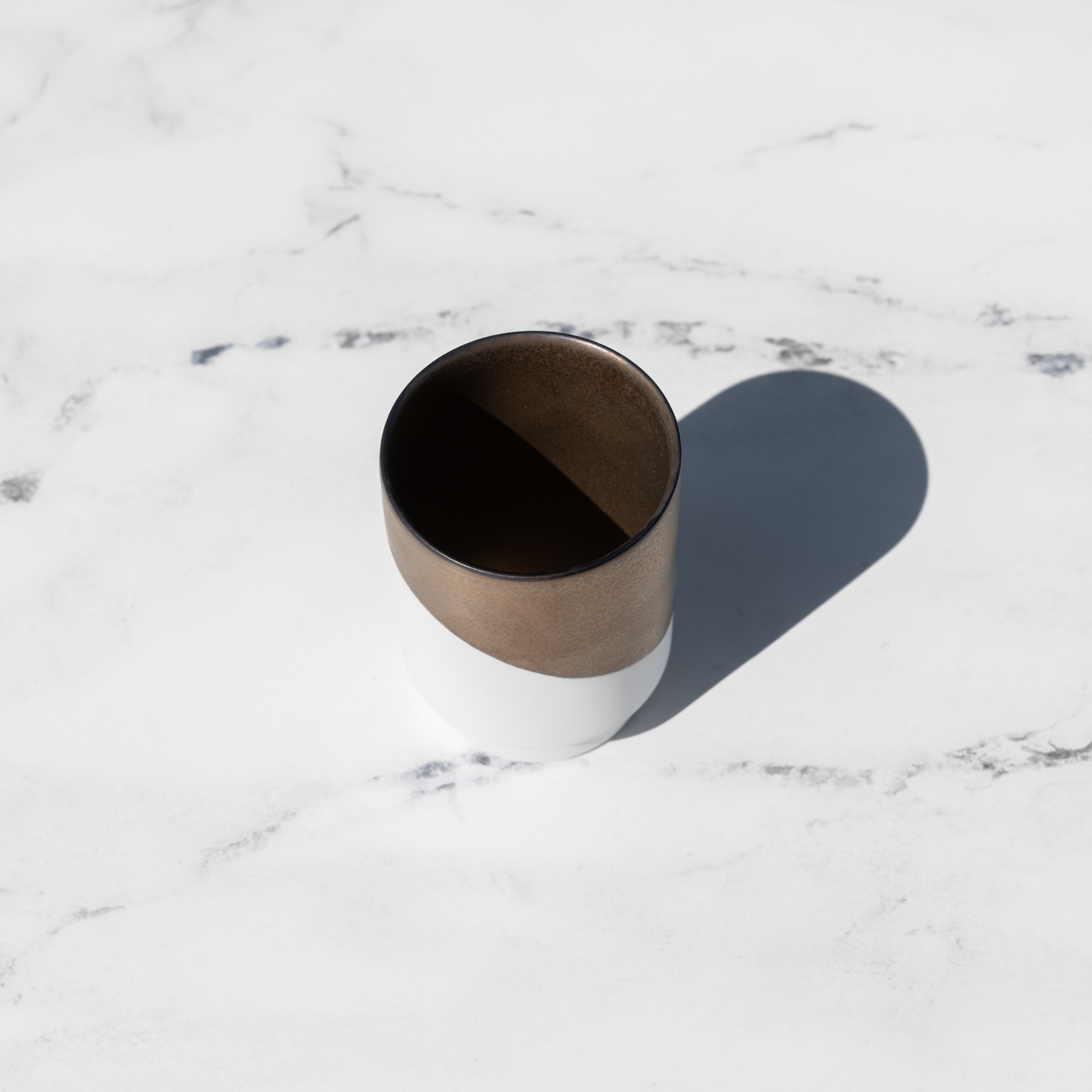 Ceramic Matcha Cup on a white counter