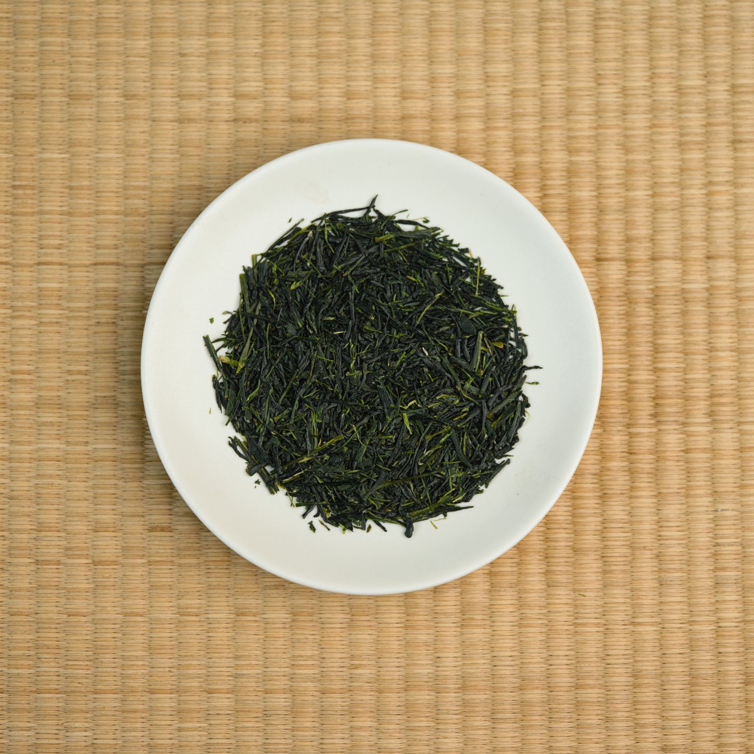 Mizuba Tea Loose Leaf Tea on a white plate