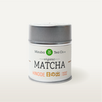 Mizuba Tea Co. organic Hinode matcha tin on a white background